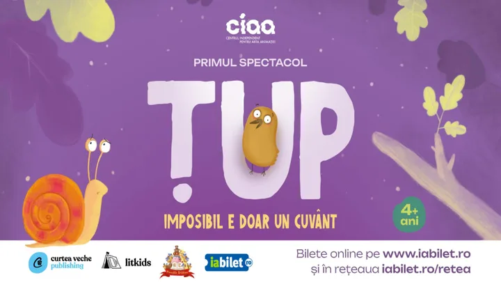 Afișul spectacolului ȚUP –Imposibil este doar un cuvânt