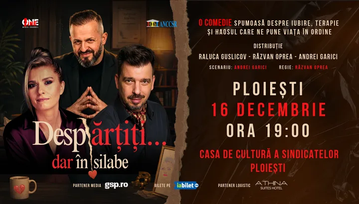 Afișul spectacolului Despărțiți… dar în silabe